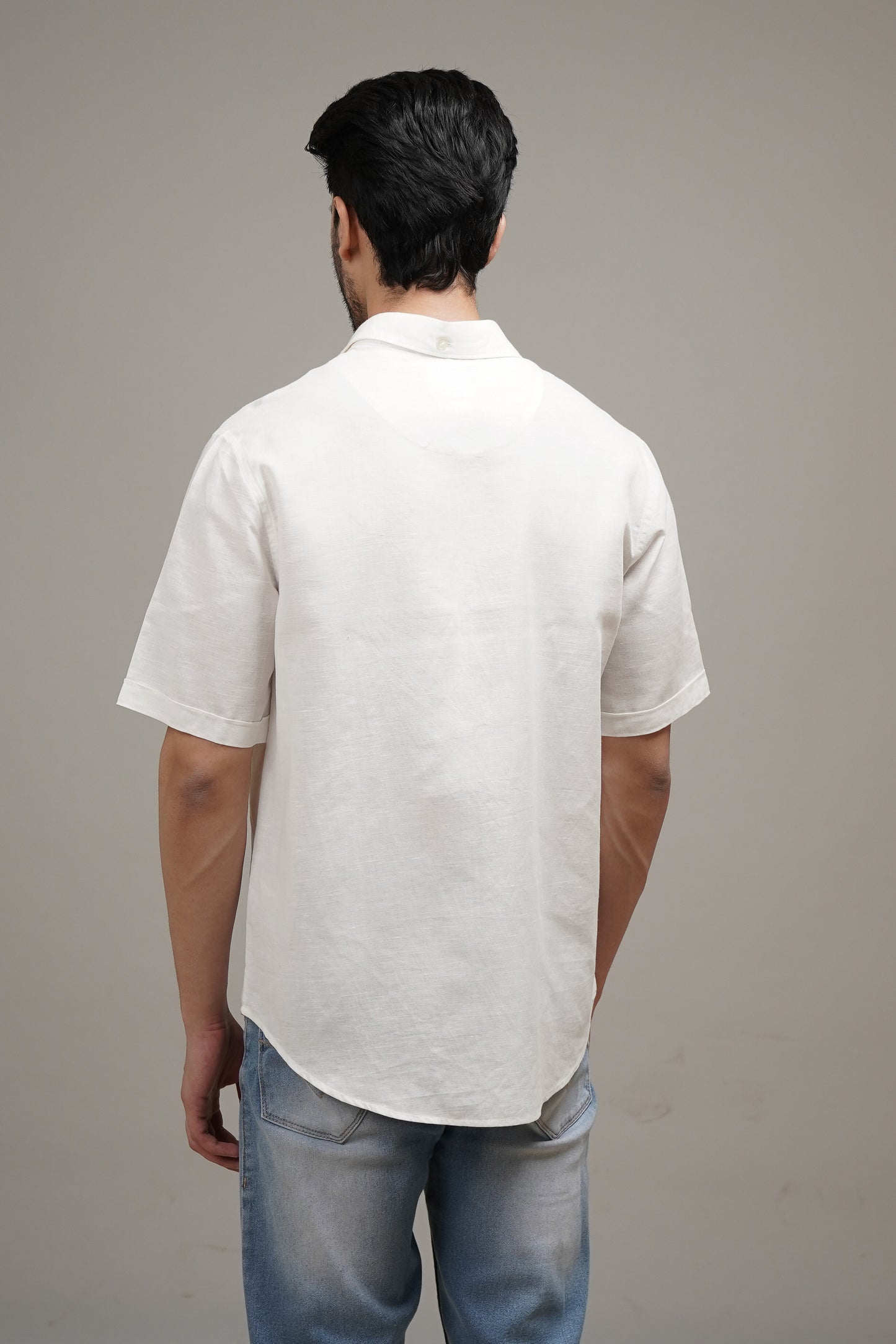 Pure White Linen Shirt