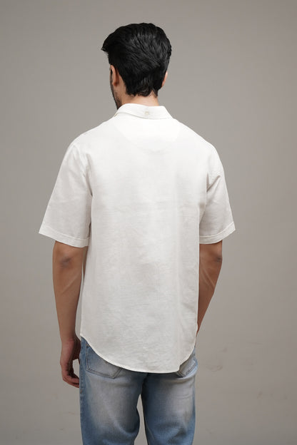Pure White Linen Shirt