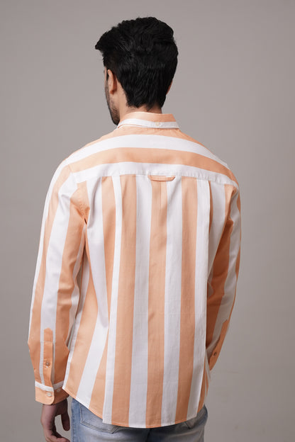 Classic Fit Striped Cotton Shirt