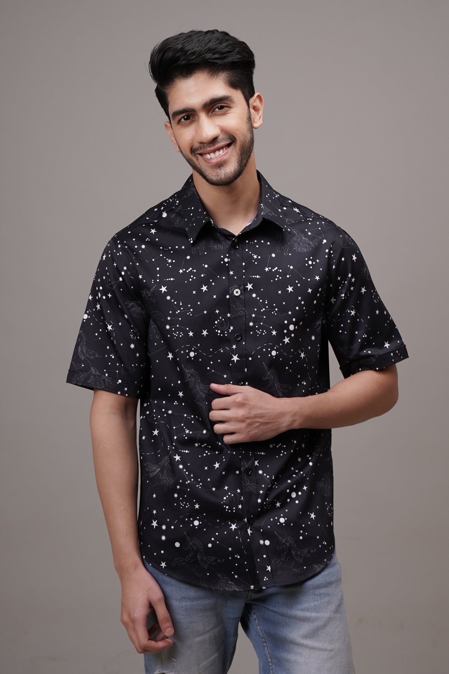 Regular Fit ‘Cosmic Gallop’ Print Shirt