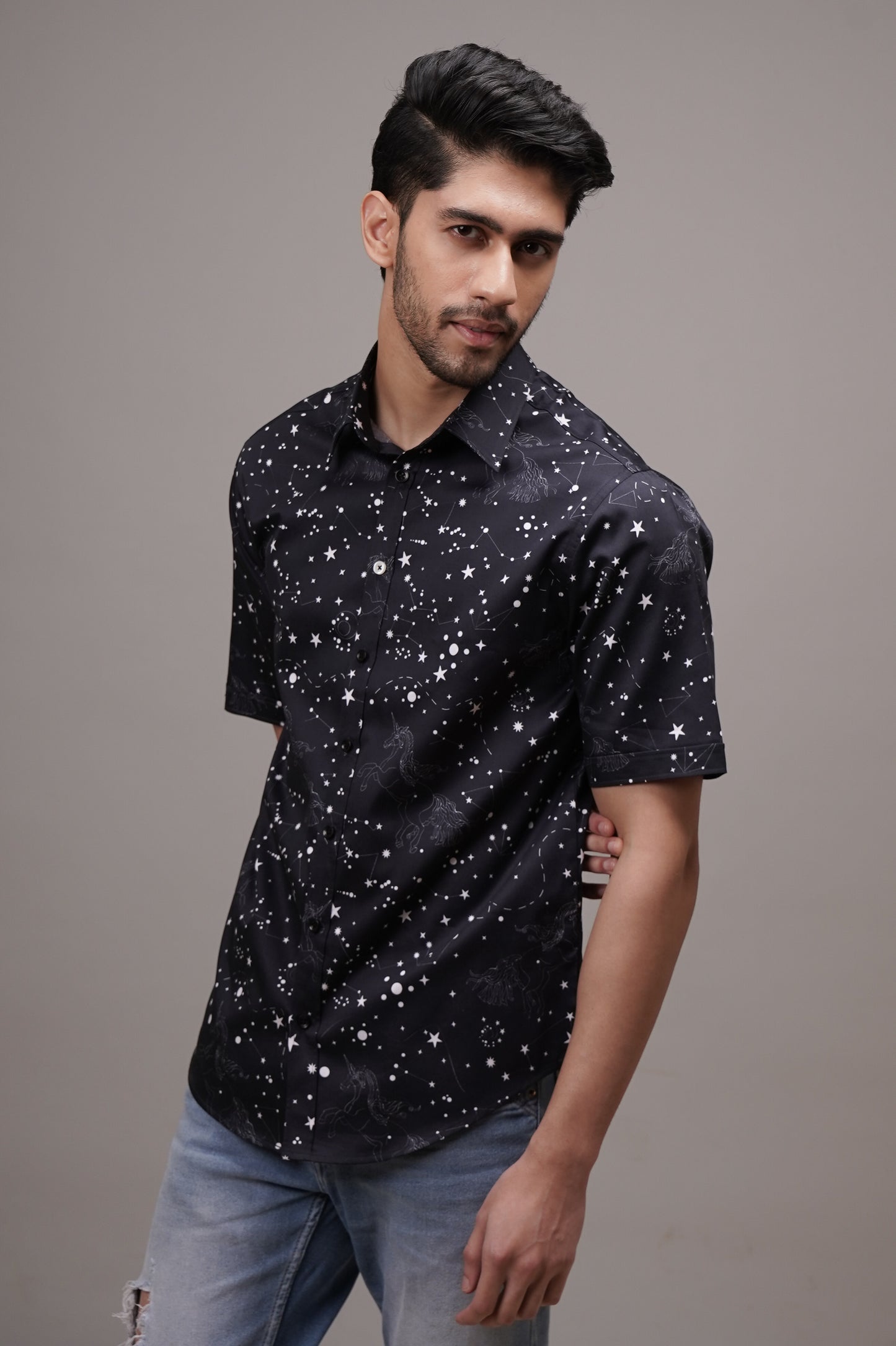 Regular Fit ‘Cosmic Gallop’ Print Shirt