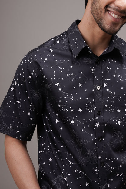 Regular Fit ‘Cosmic Gallop’ Print Shirt