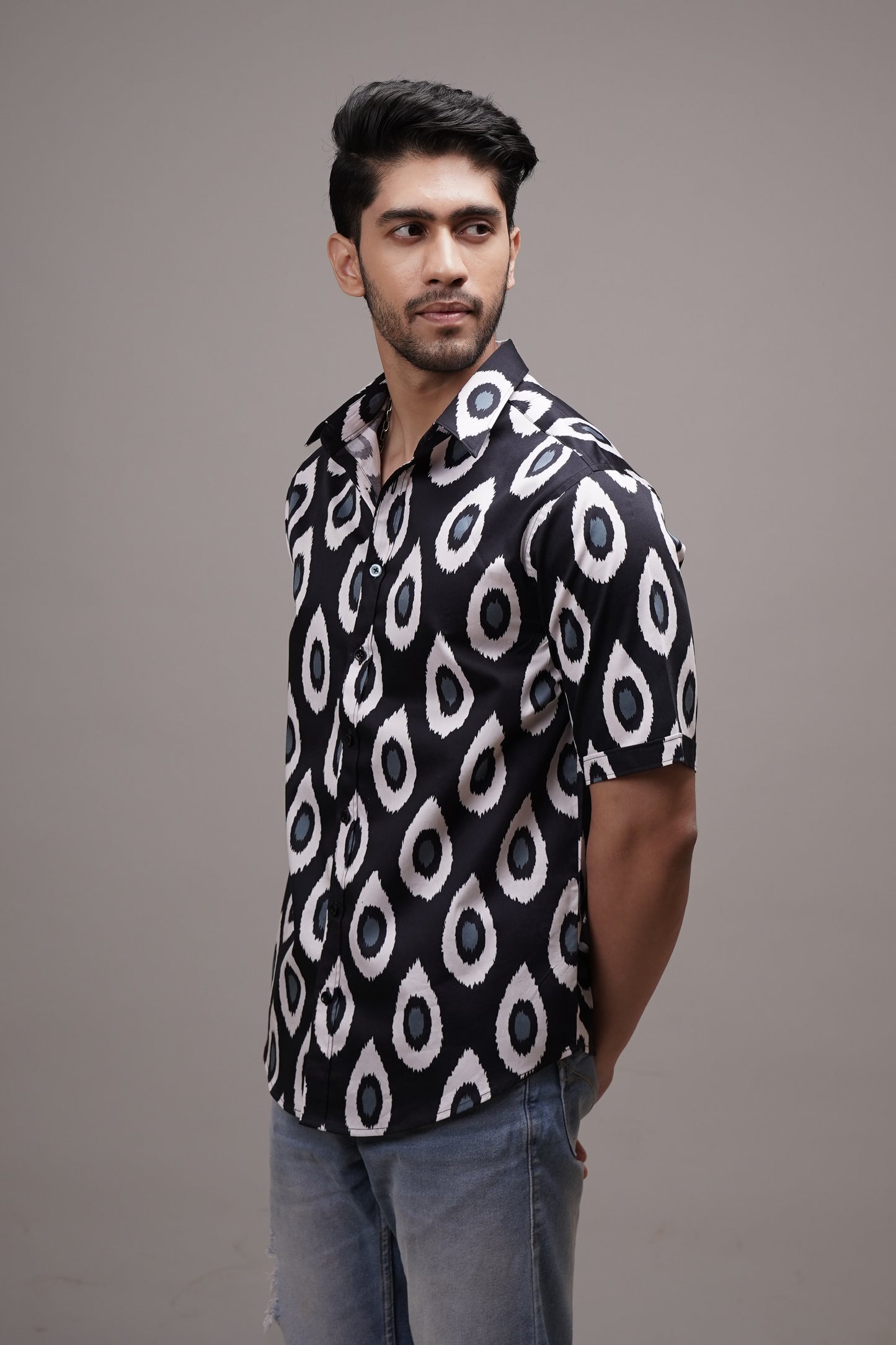 Regular Fit ‘Ember Essence’ Print Shirt