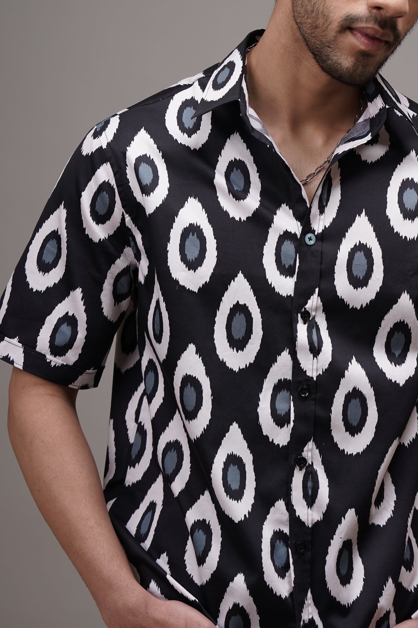 Regular Fit ‘Ember Essence’ Print Shirt