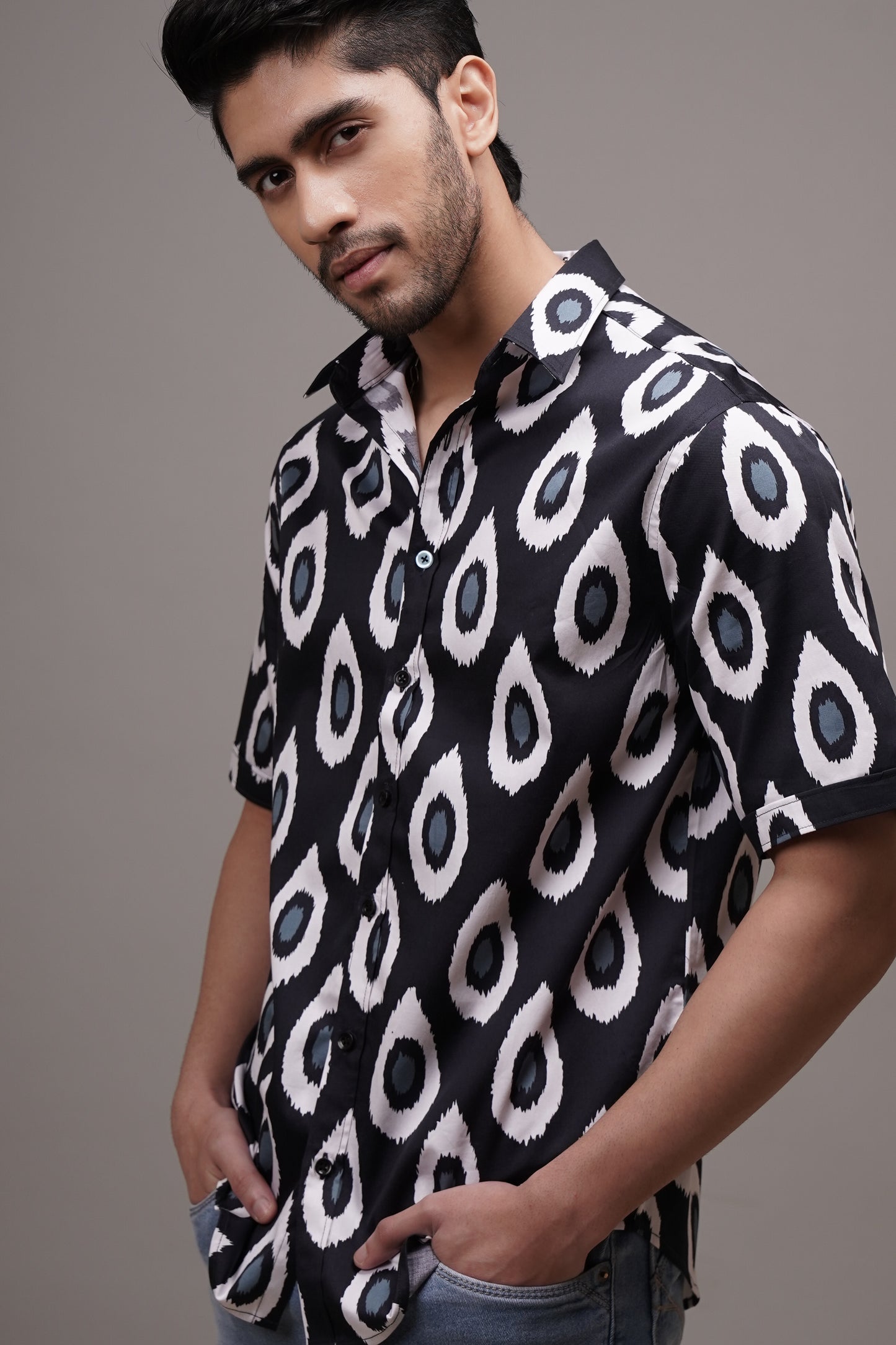 Regular Fit ‘Ember Essence’ Print Shirt