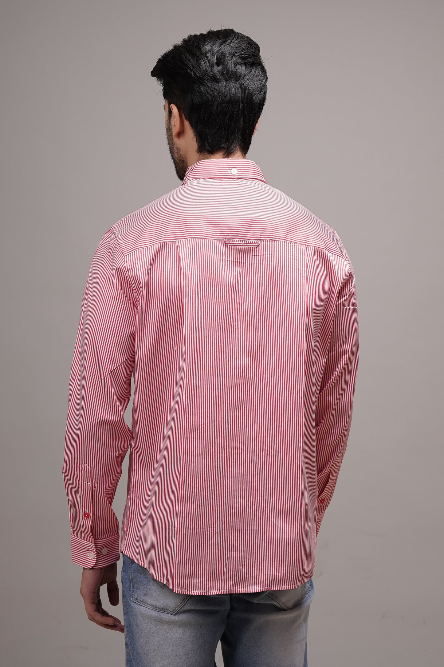 Regular Classic Fit Striped Cotton Shirt