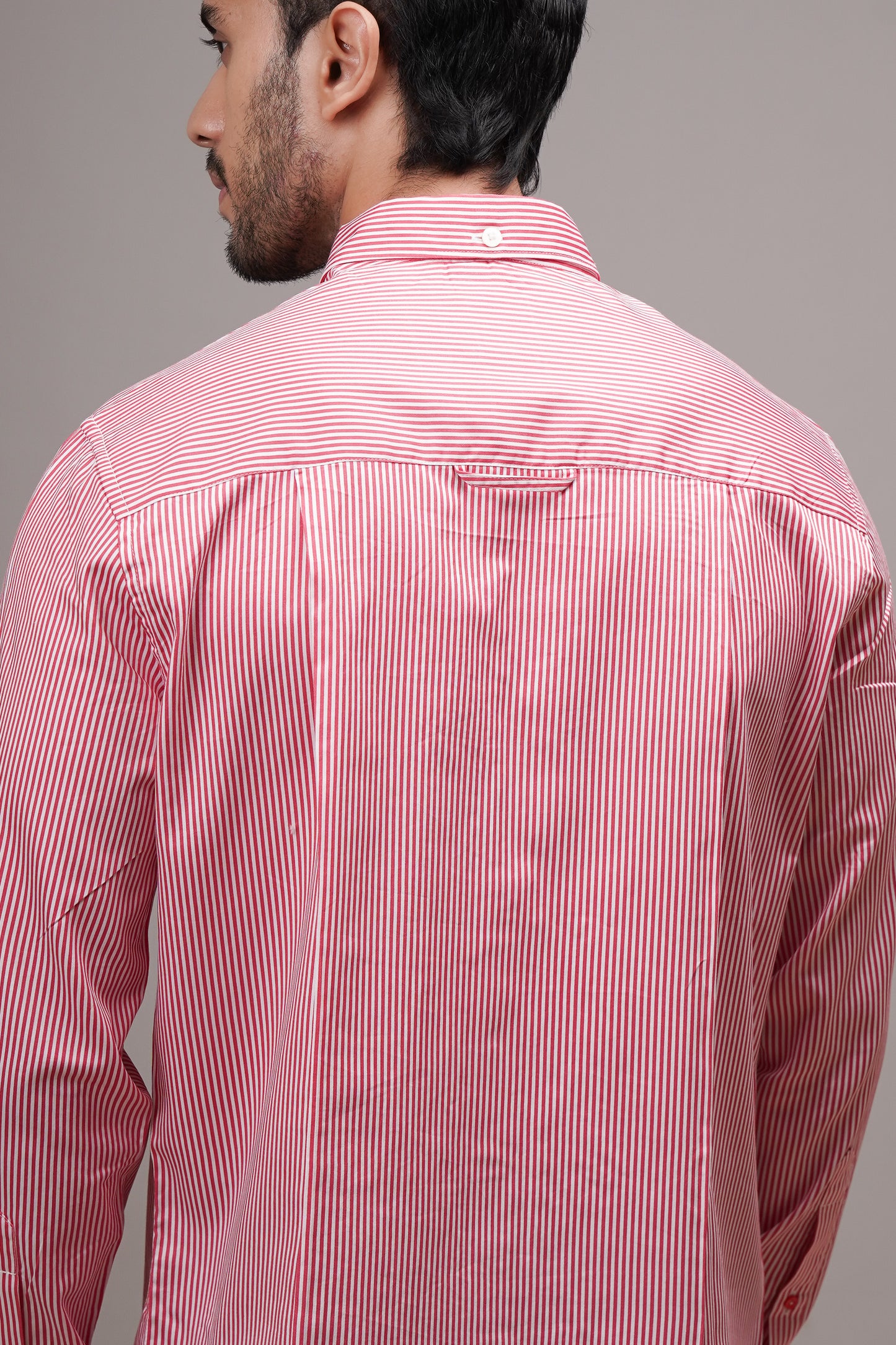 Regular Classic Fit Striped Cotton Shirt