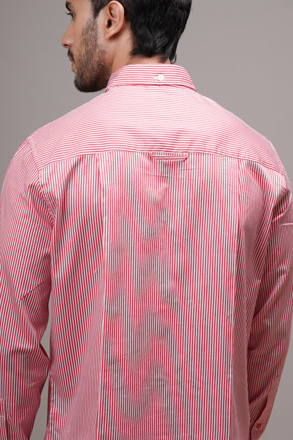 Regular Classic Fit Striped Cotton Shirt