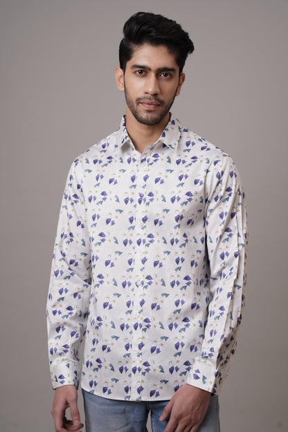 Regular Fit ‘Floral Elegance’ Print Shirt