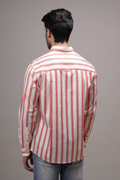 Classic Fit Striped Cotton Shirt