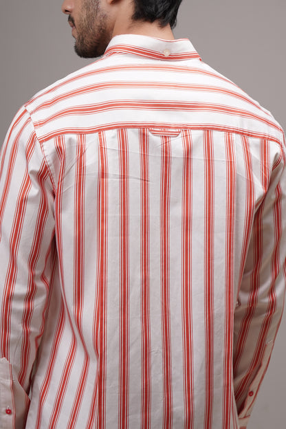 Classic Fit Striped Cotton Shirt