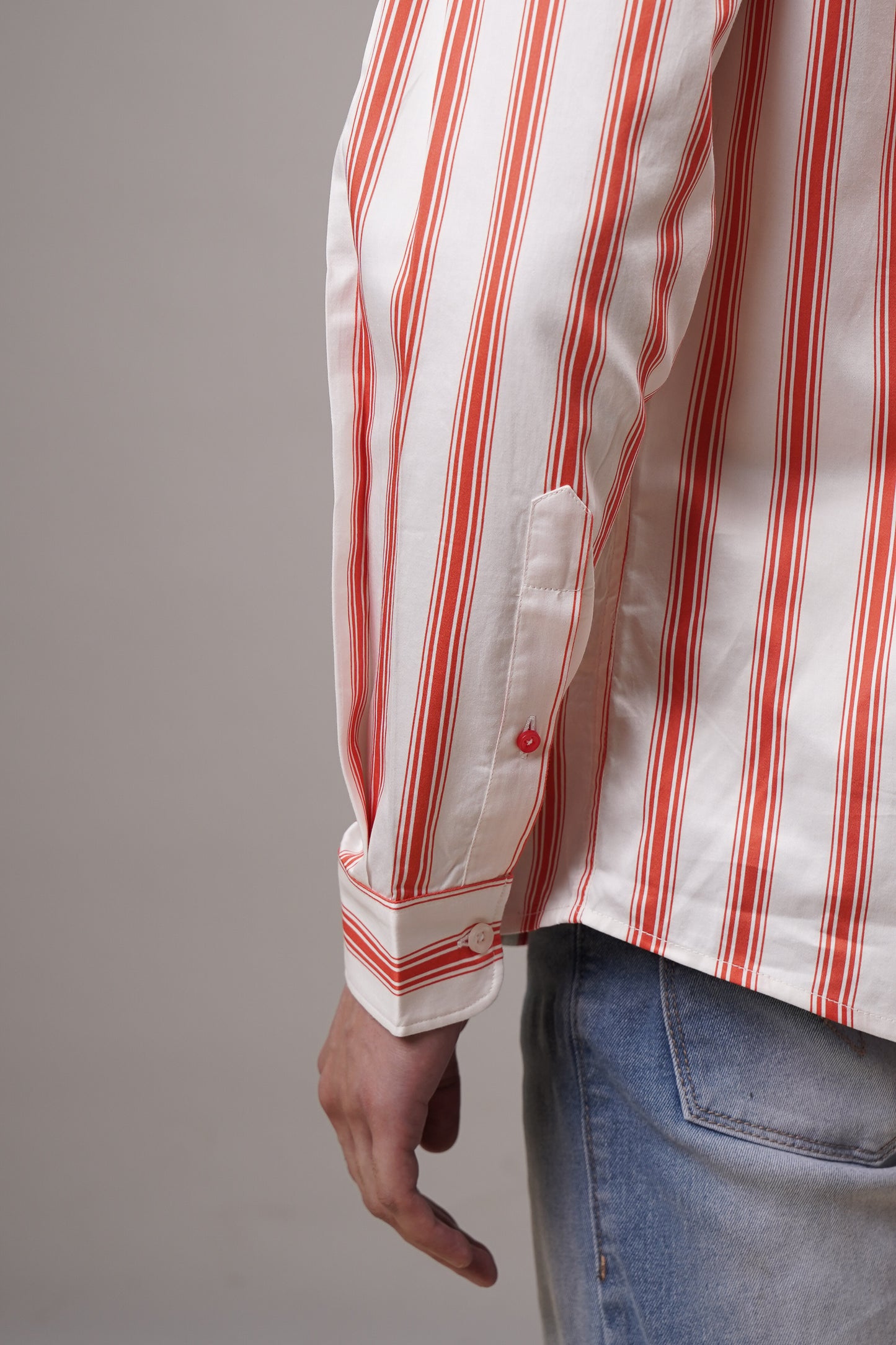 Classic Fit Striped Cotton Shirt