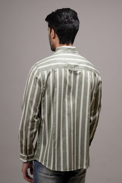 Classic Fit Striped Cotton Shirt