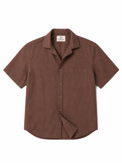 Driftwood Brown Linen Shirt
