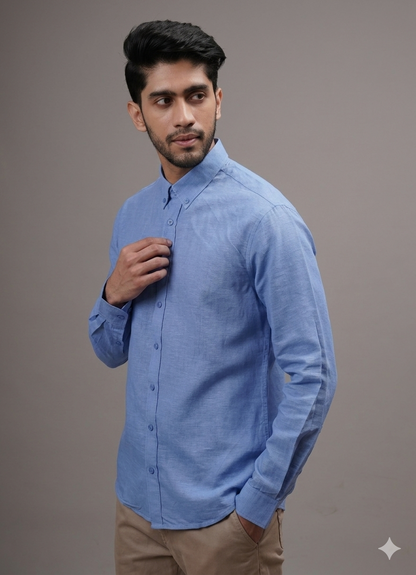 Coastal Denim Linen Shirt