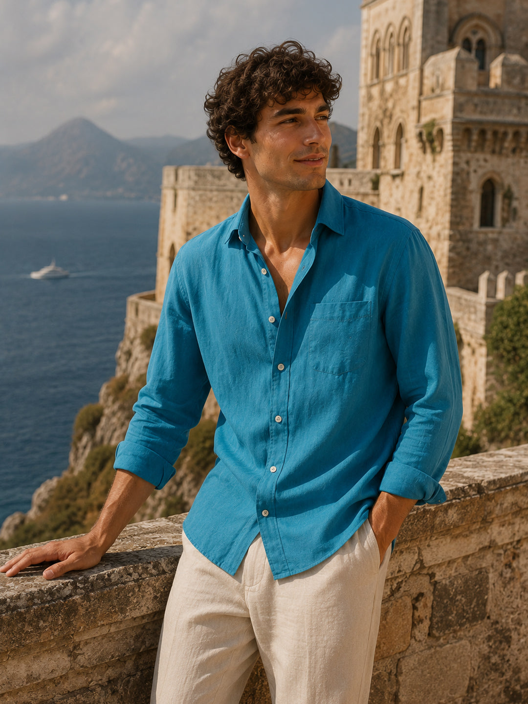 Amalfi Cove Linen Shirt