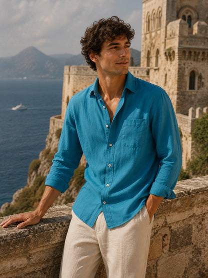 Amalfi Cove Linen Shirt