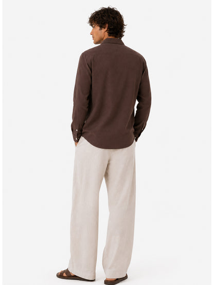 Florence Mocha Linen Shirt