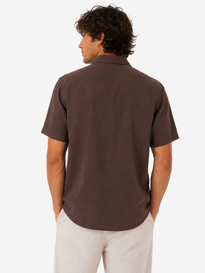 Florence Mocha Linen Shirt