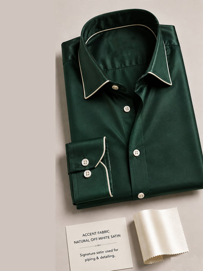 Ponderosa Pine Piping Premium Soft Satin Party Shirt