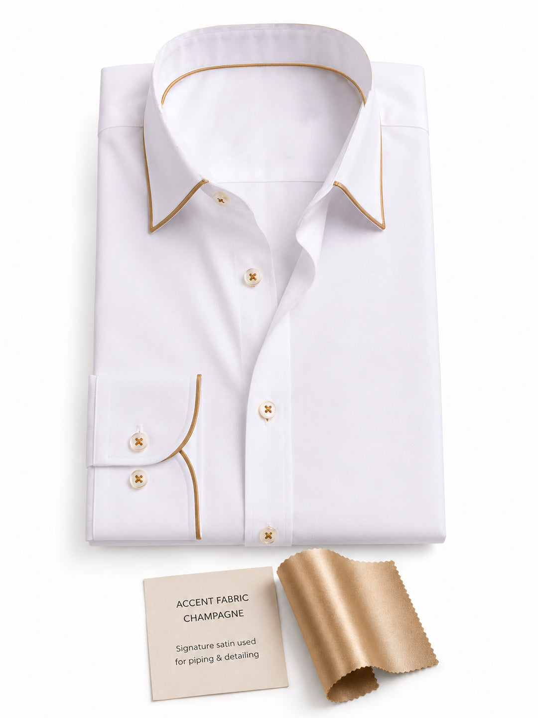 Nomad Gold Piping Premium Soft Satin Party Shirt