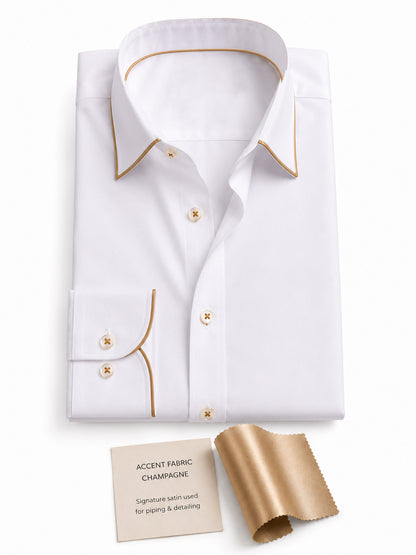 Nomad Gold Piping Premium Soft Satin Party Shirt