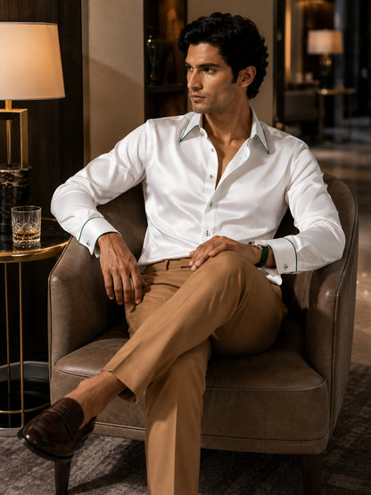 Ponderosa Piping Premium Soft Satin Party Shirt