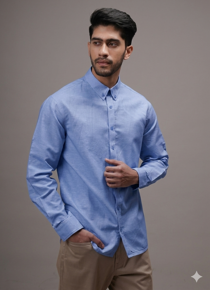 Coastal Denim Linen Shirt