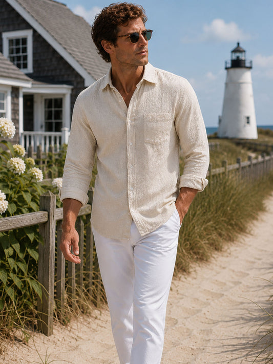 Sand Dollar Seersucker Shirt