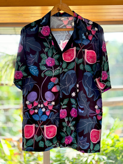 Berry Burst - Premium Soft Satin Shirt