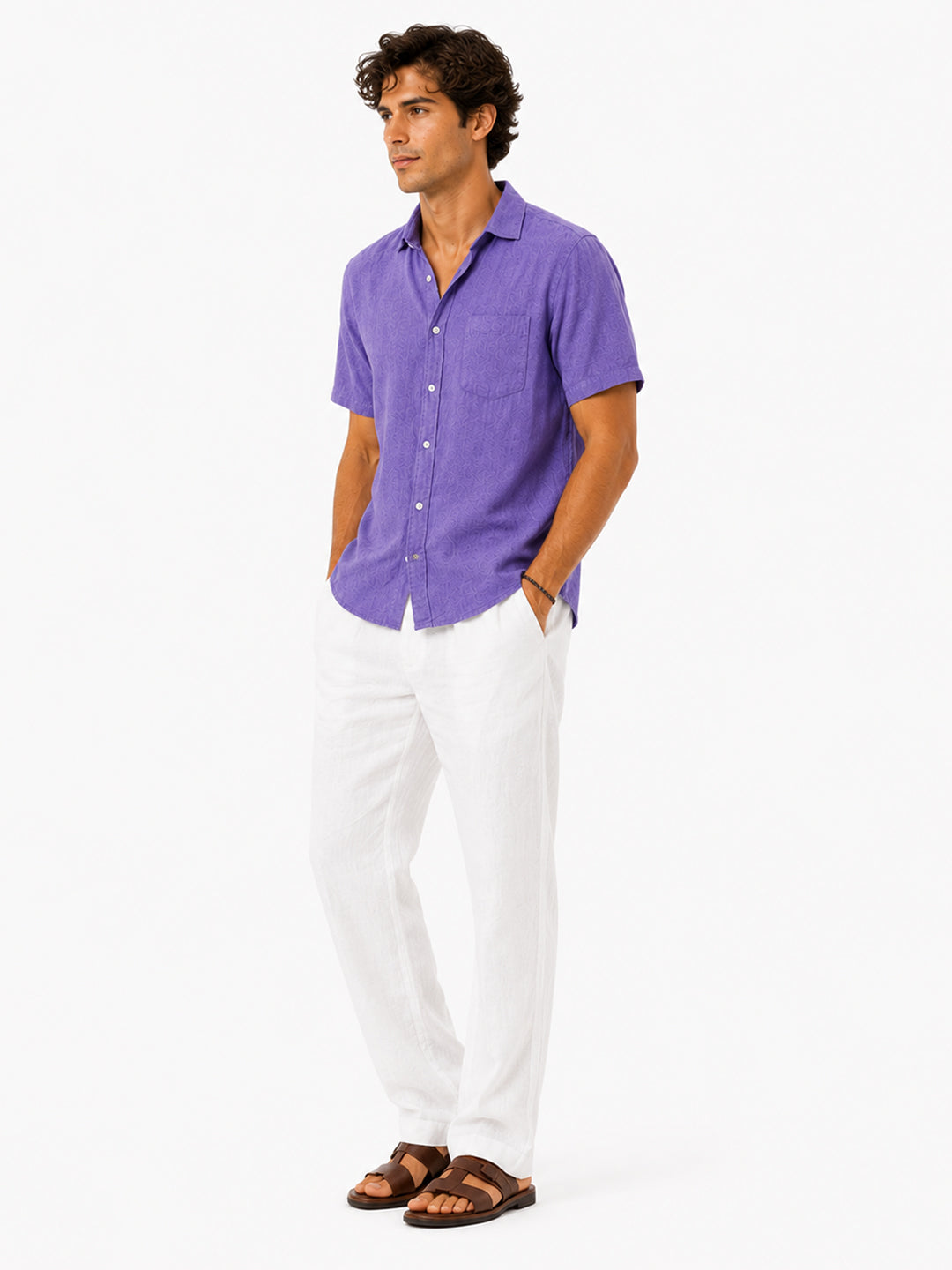 Lavender Coast Linen Shirt