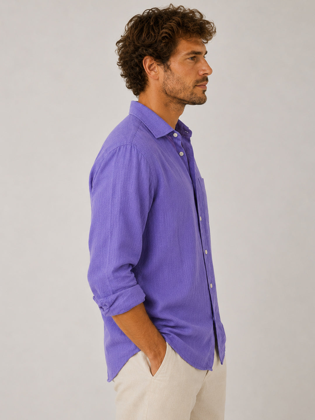 Lavender Coast Linen Shirt