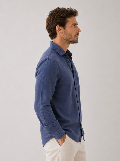 Midnight Harbour Linen Shirt