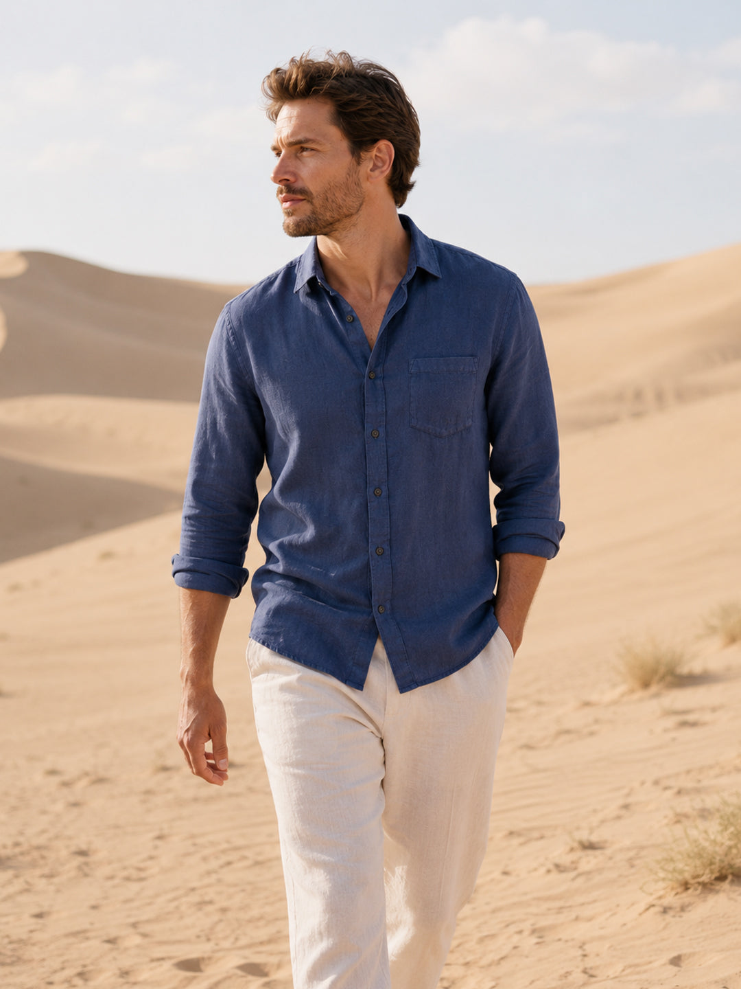 Midnight Harbour Linen Shirt