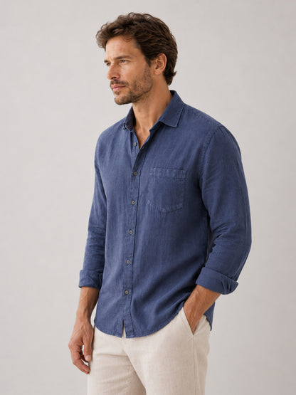 Midnight Harbour Linen Shirt