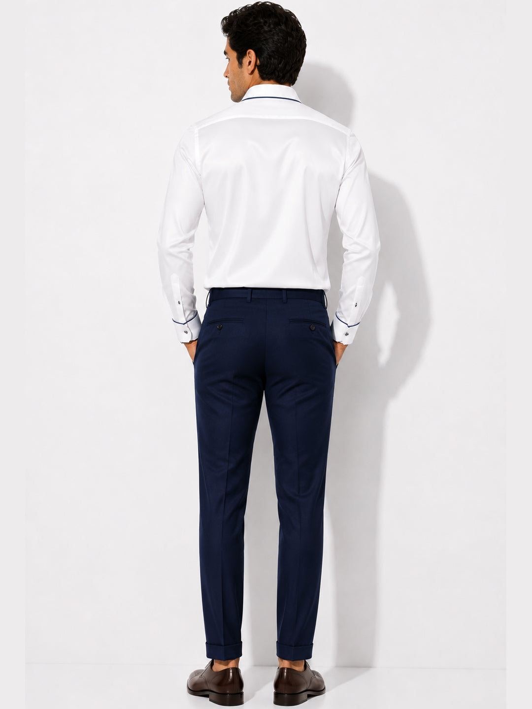 Sky Captain Piping Premium Soft Satin Party Shirt