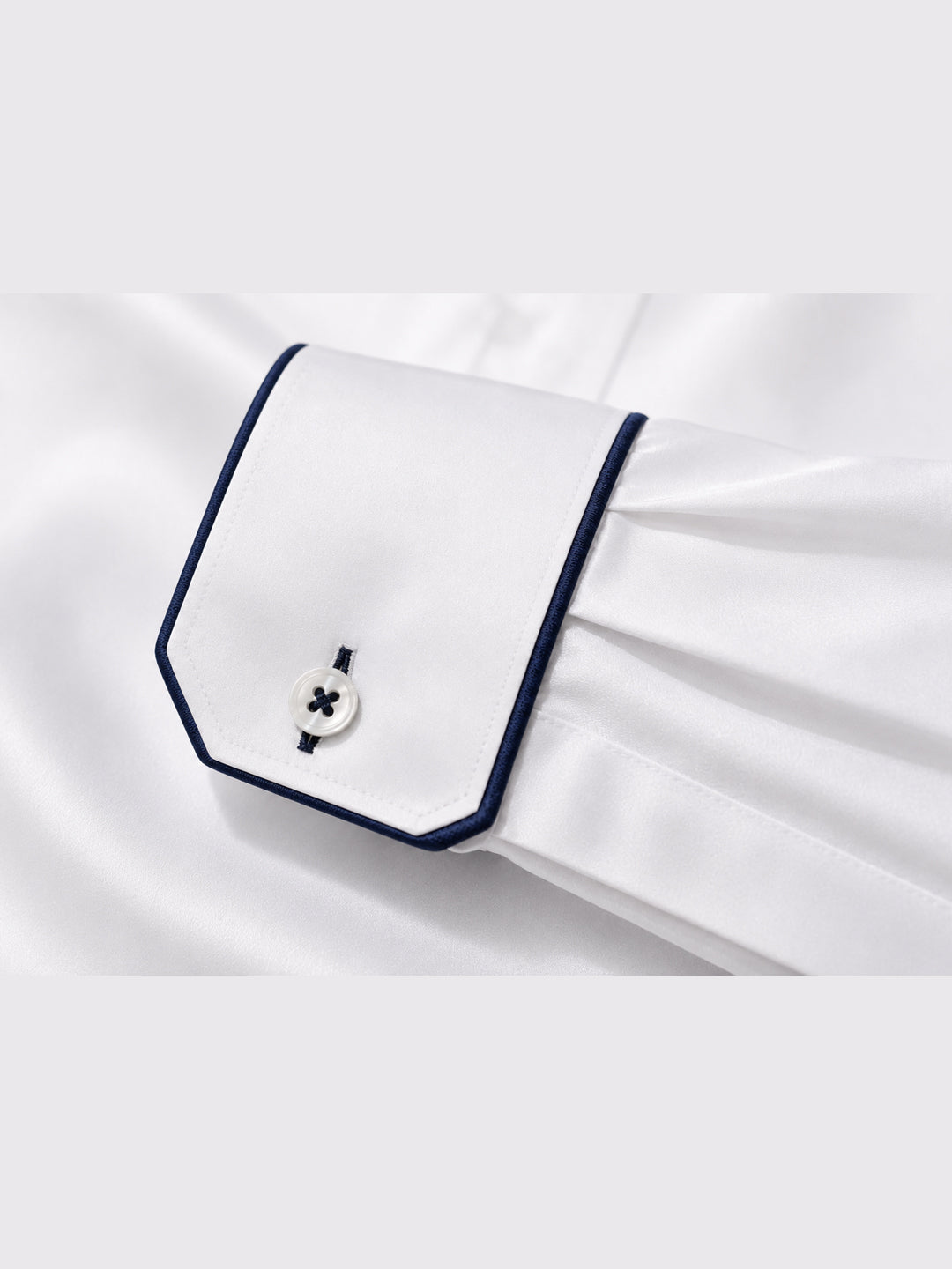 Sky Captain Piping Premium Soft Satin Party Shirt