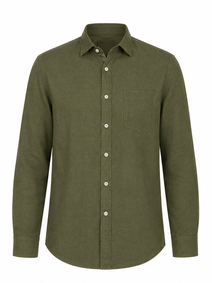 Tuscan Olive Linen shirt