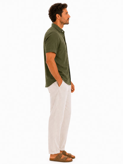 Tuscan Olive Linen shirt