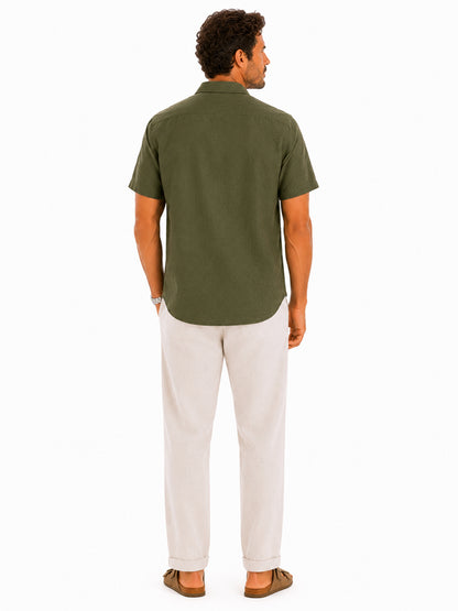 Tuscan Olive Linen shirt