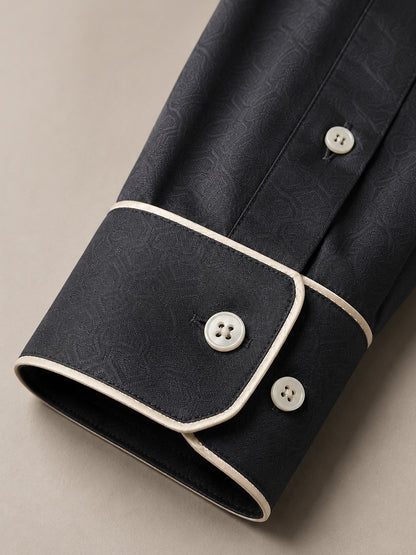 Graphite Piping Premium Soft Satin Party Shirt
