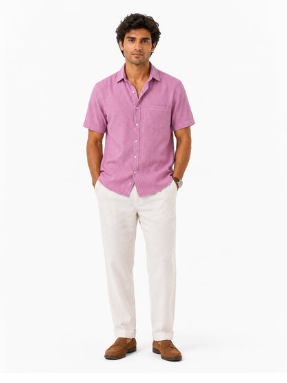 Santorini Rose Linen Shirt