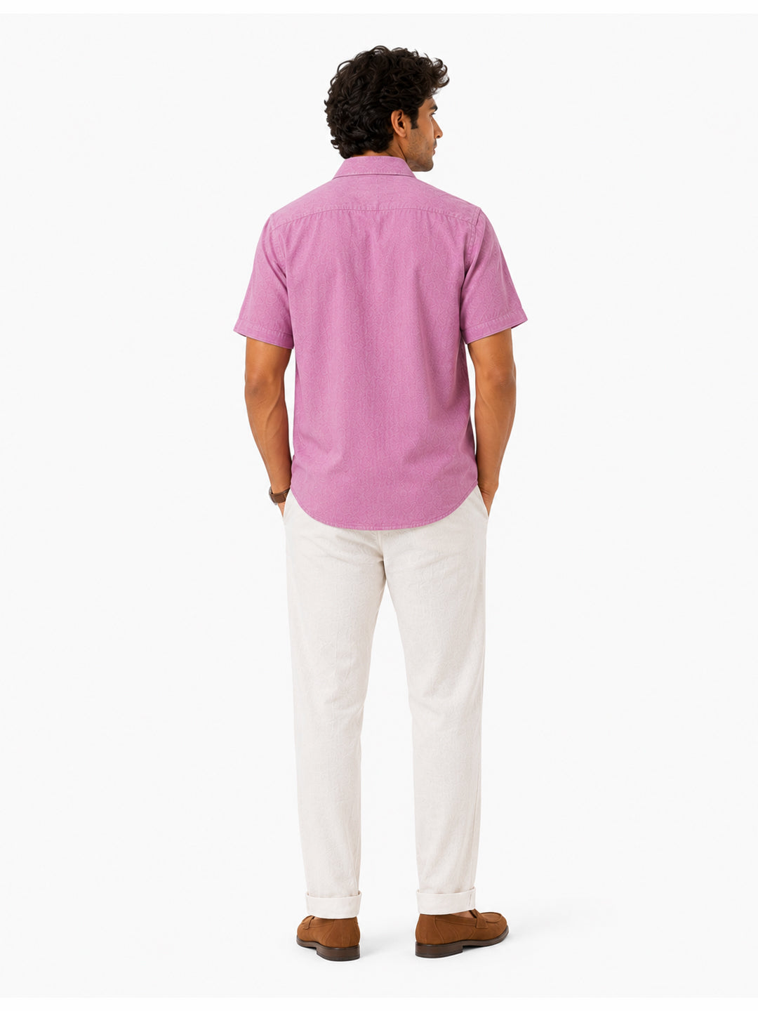 Santorini Rose Linen Shirt
