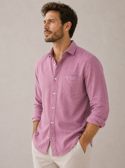 Santorini Rose Linen Shirt