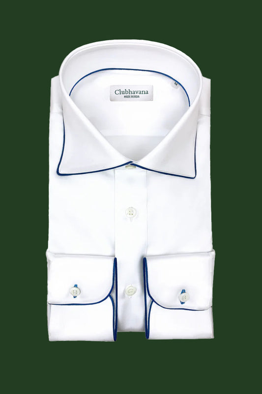 Dress Shirt With Sapphire Piping Detail