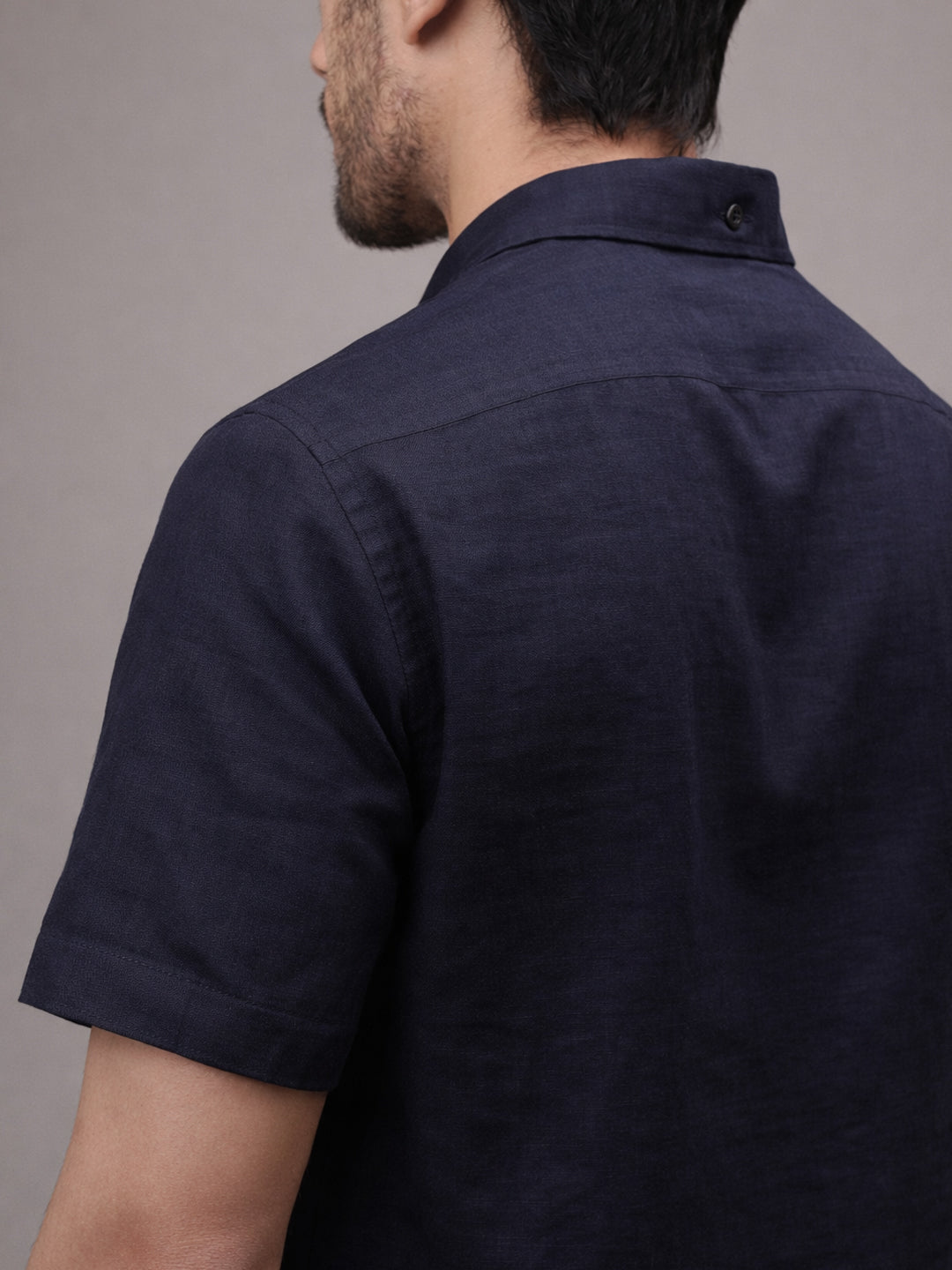 Midnight Navy Linen Shirt