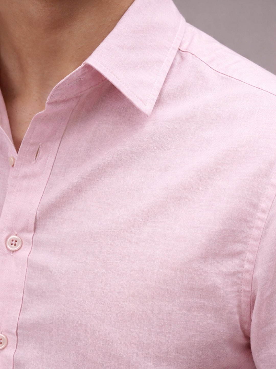 Blush Pink Linen Shirt