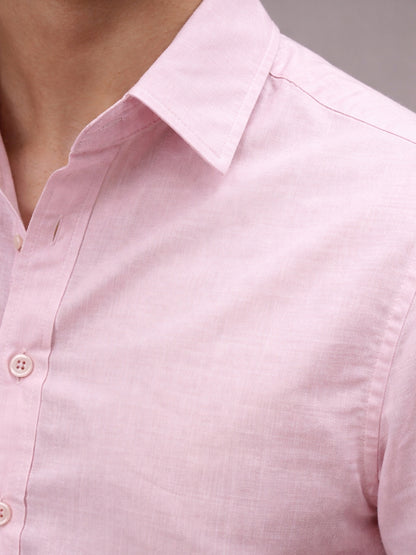 Blush Pink Linen Shirt