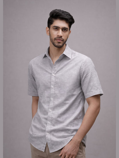 Stone Grey Linen Shirt