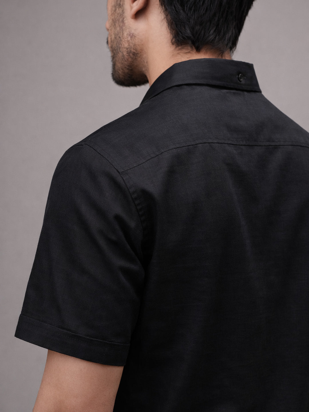 Midnight Black Linen Shirt